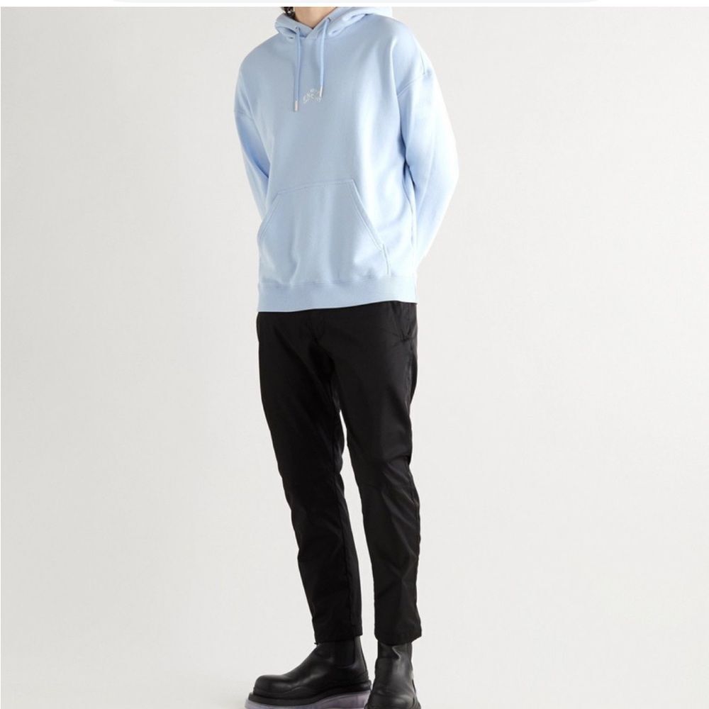 GIVENCHY - Logo-Embroidered Loopback Cotton-Jersey Hoodie - Blue